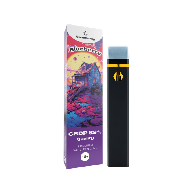 Canntropy CBDP Vape Pen Blueberry, CBDP 88% kvalita, 1 ml